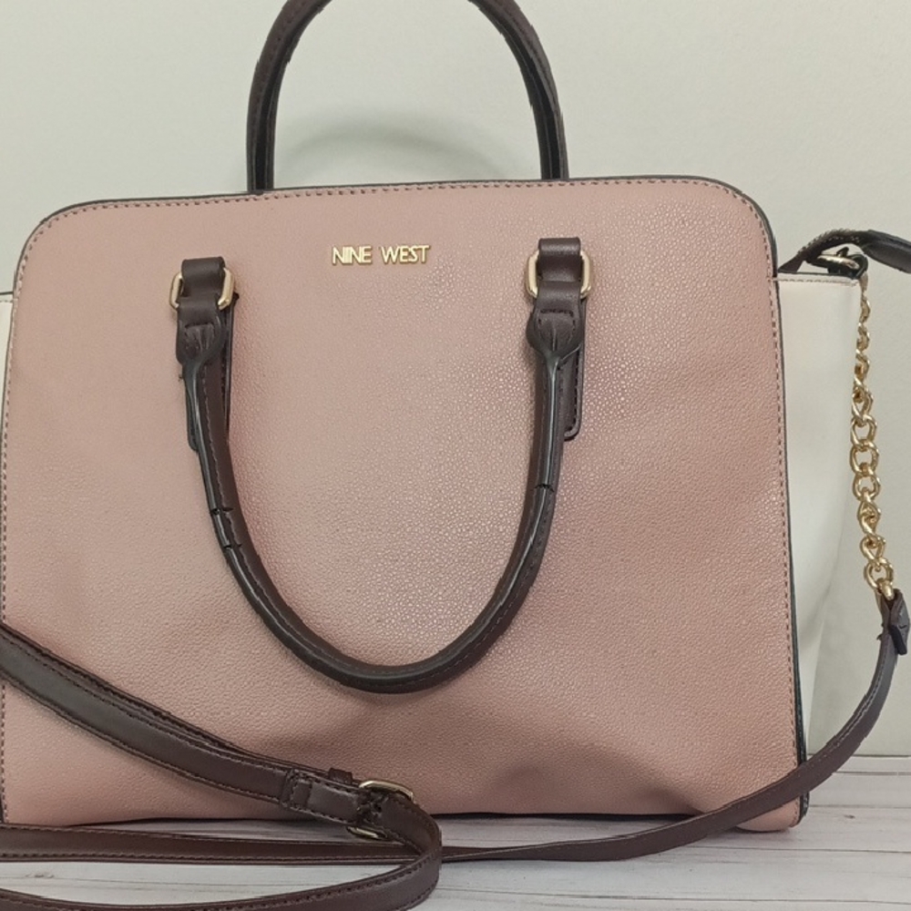 Nine West Blush and Cream Satchel